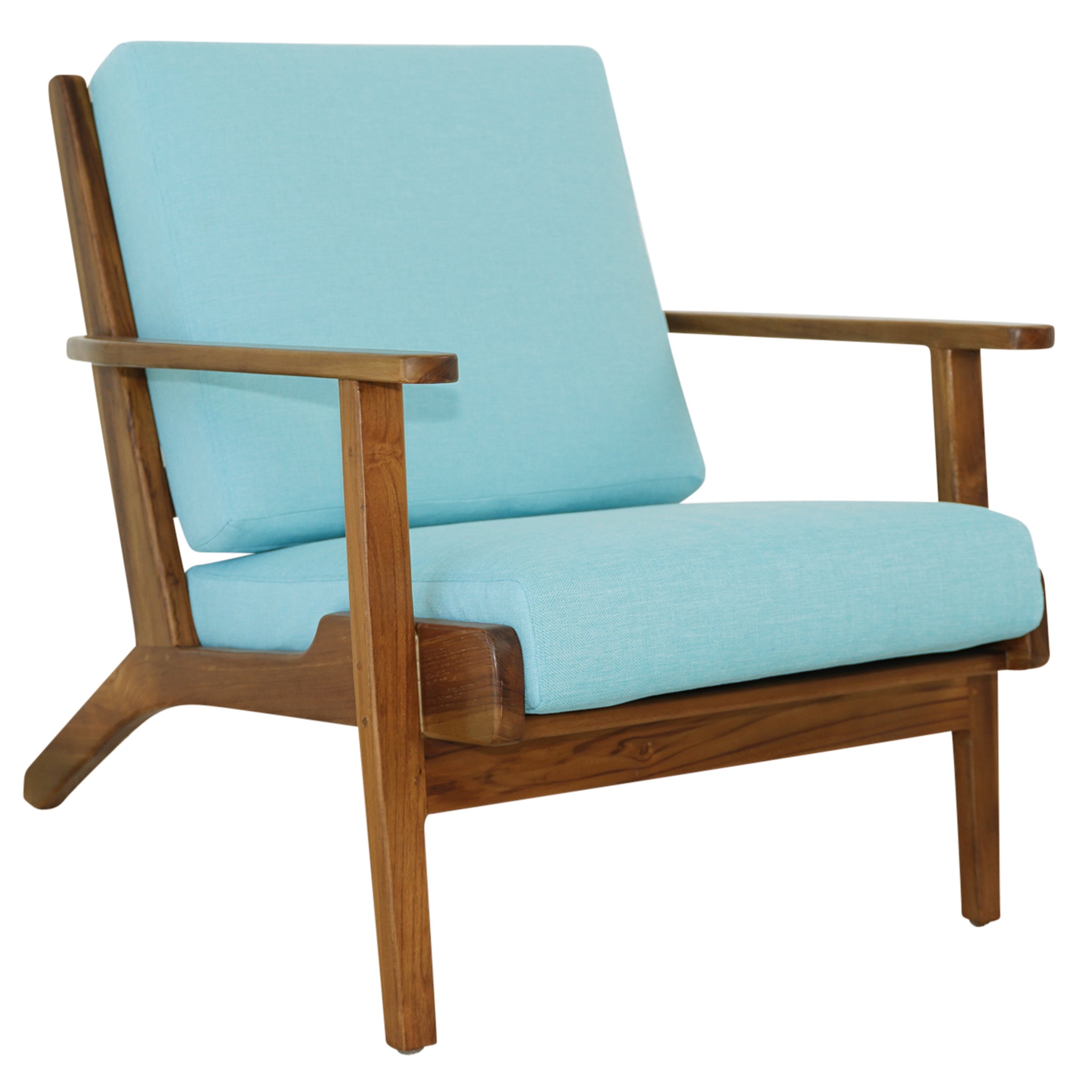 Ashcroft - Connor Solid Wood Linen Lounge Chair