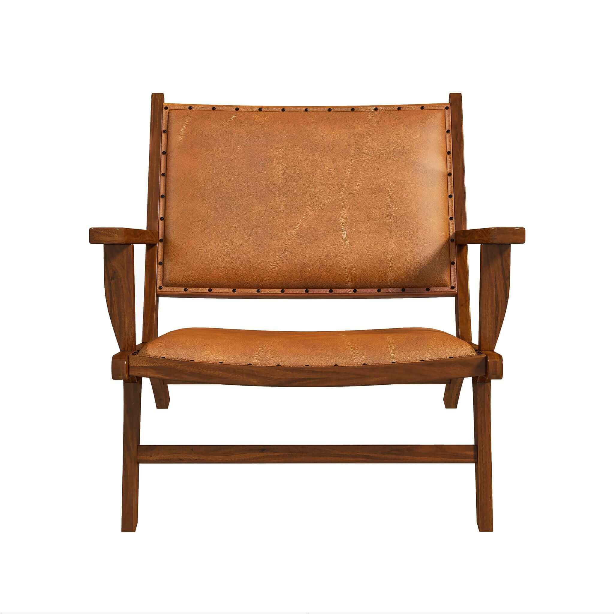 Ashcroft - Daniel Leather Arm Chair in Tan