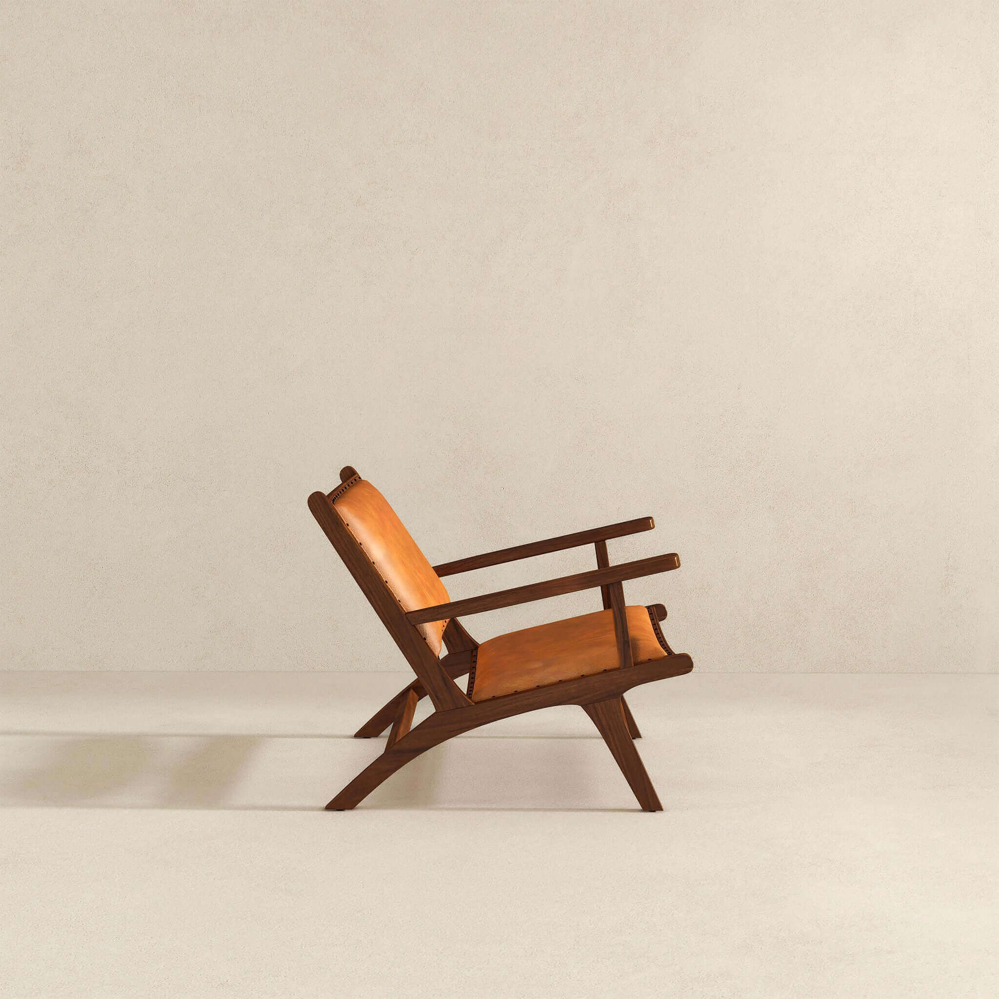 Ashcroft - Daniel Leather Arm Chair in Tan