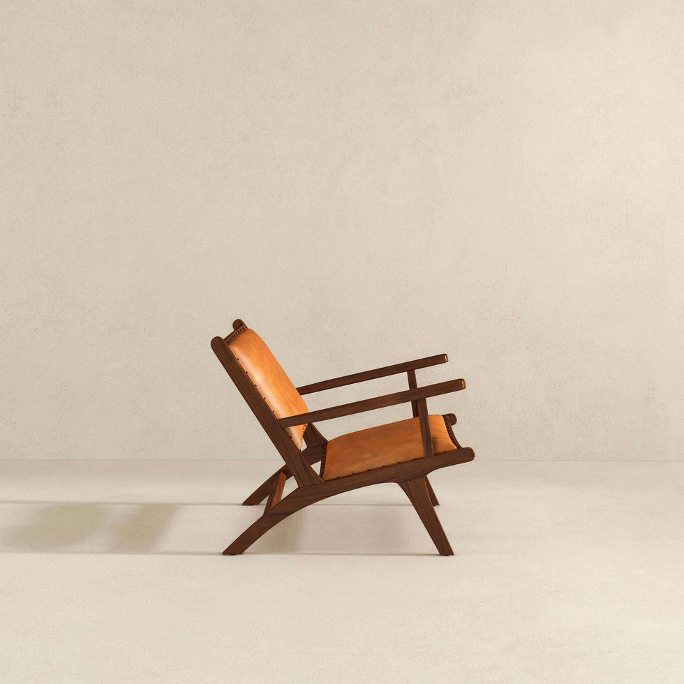 Ashcroft - Daniel Leather Arm Chair in Tan