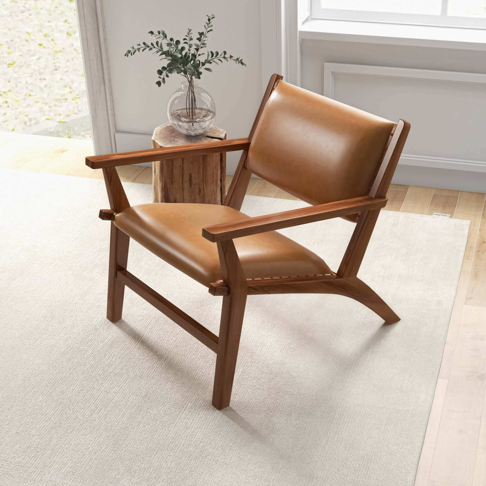 Ashcroft - Hendrix Leather Armchair in Antique Tan