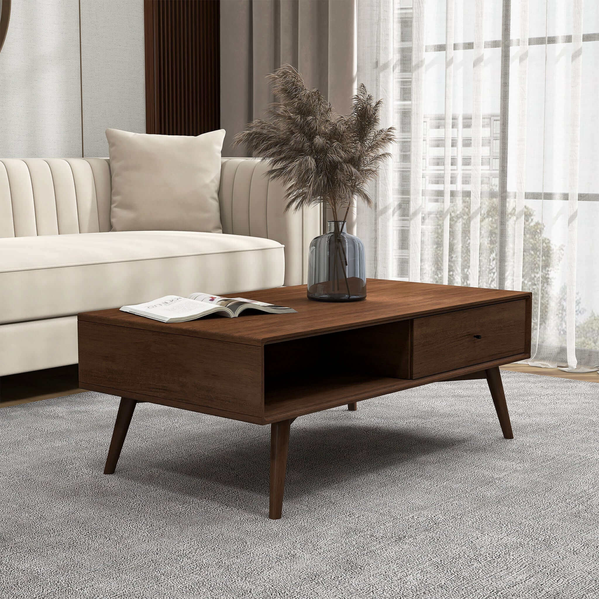 Ashcroft - Caroline Walnut Coffee Table