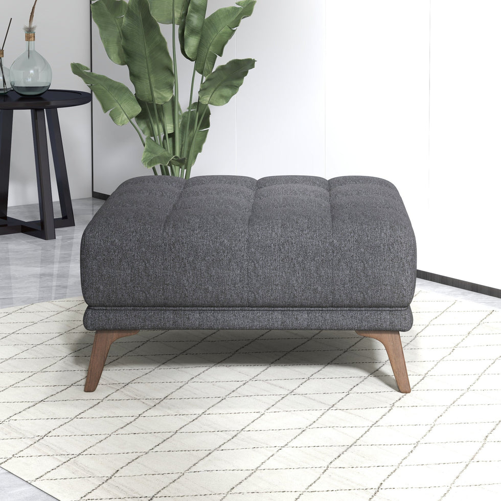 Ashcroft - Addison Square Upholstered Ottoman