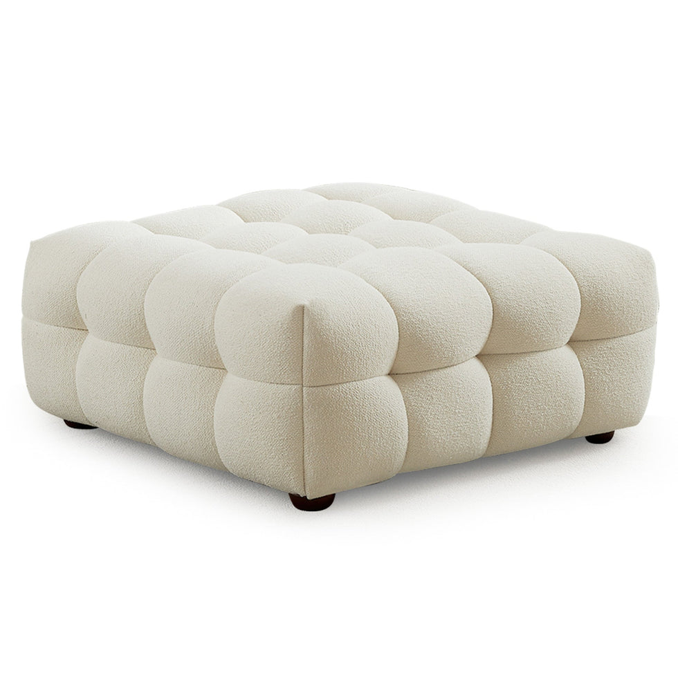 Ashcroft - Morrison Ottoman (Cream Boucle)