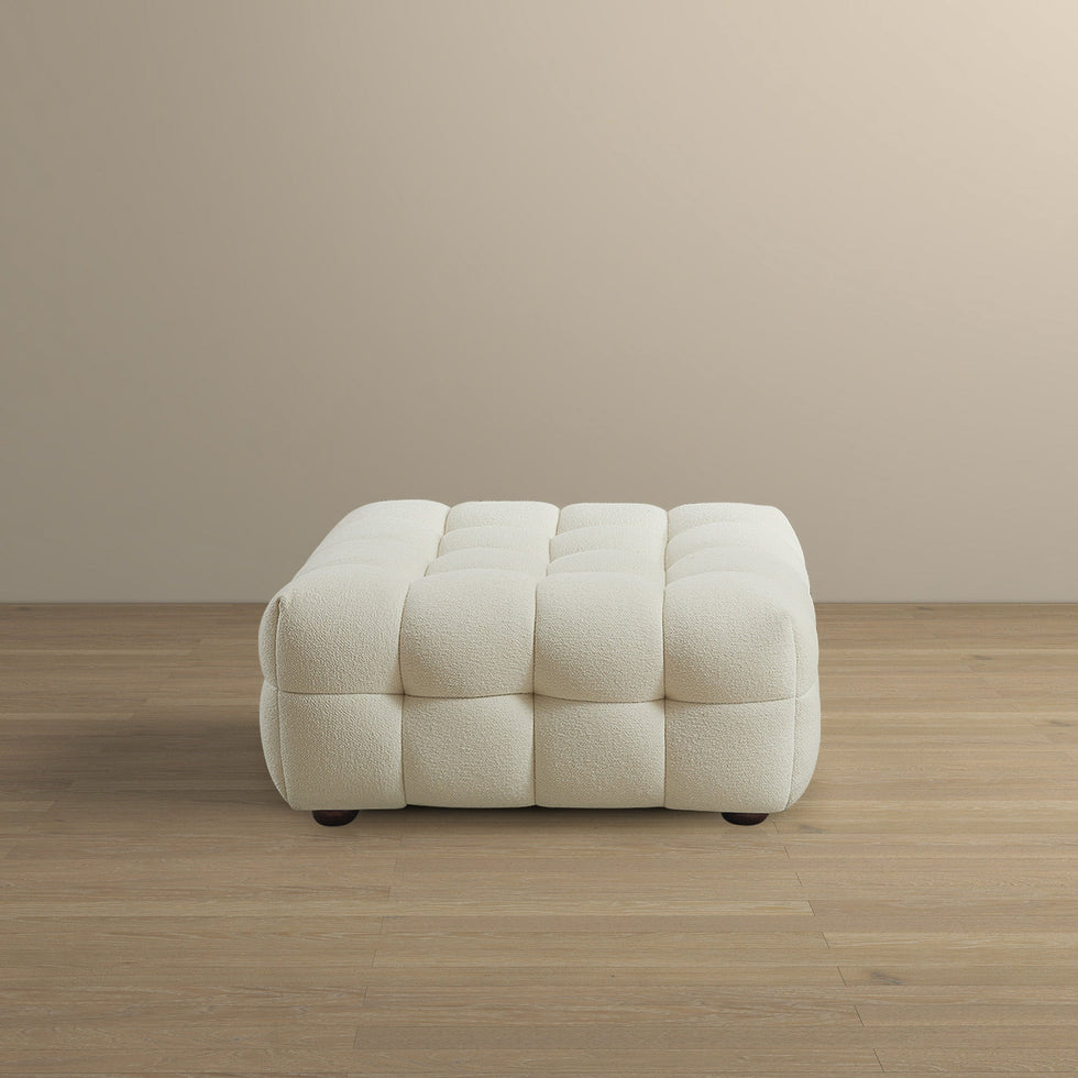 Ashcroft - Morrison Ottoman (Cream Boucle)