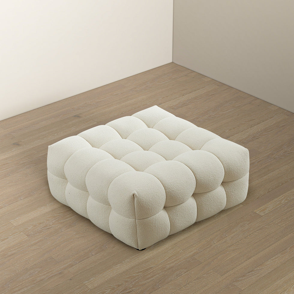 Ashcroft - Morrison Ottoman (Cream Boucle)