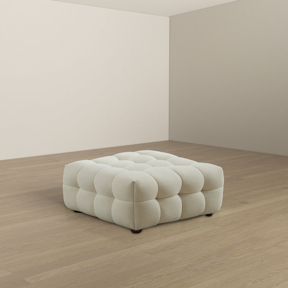 Ashcroft - Morrison Ottoman (Cream Boucle)