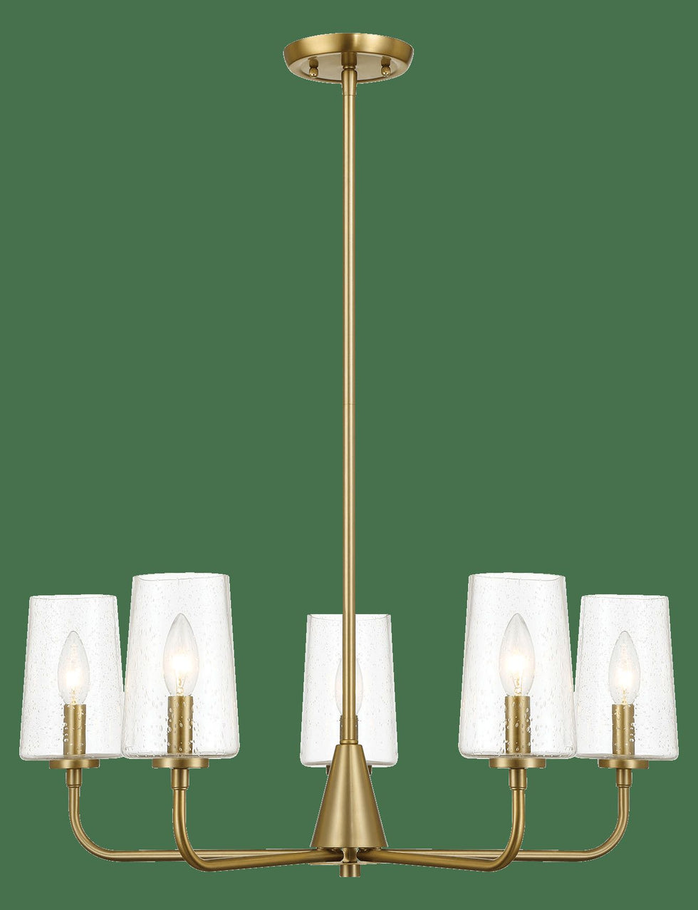 Ashcroft - Dazzle Five Lights Chandelier With Clear Seeded Glass in Satin Brass