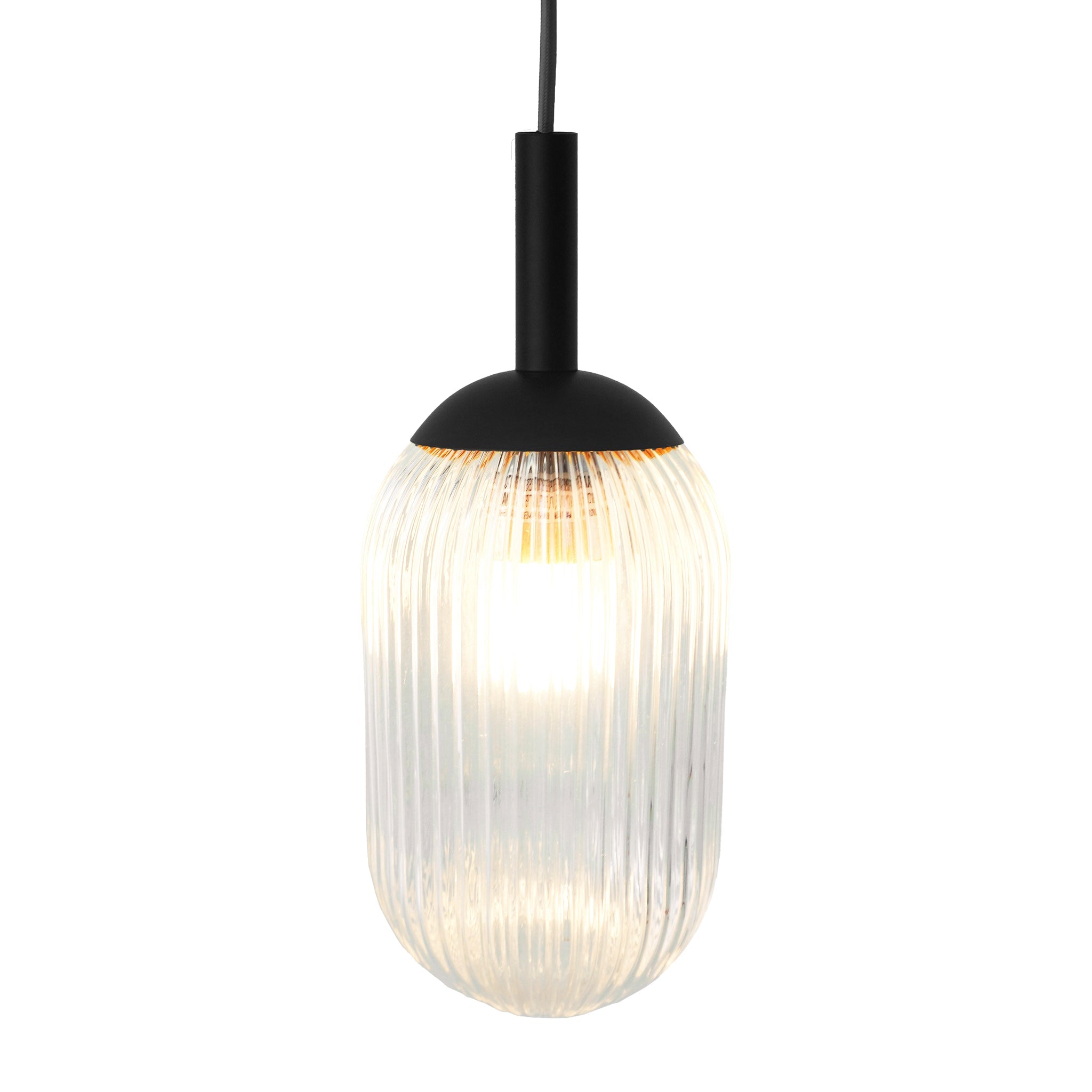 Ashcroft - Giza Pendant Lamp in Black and Clear