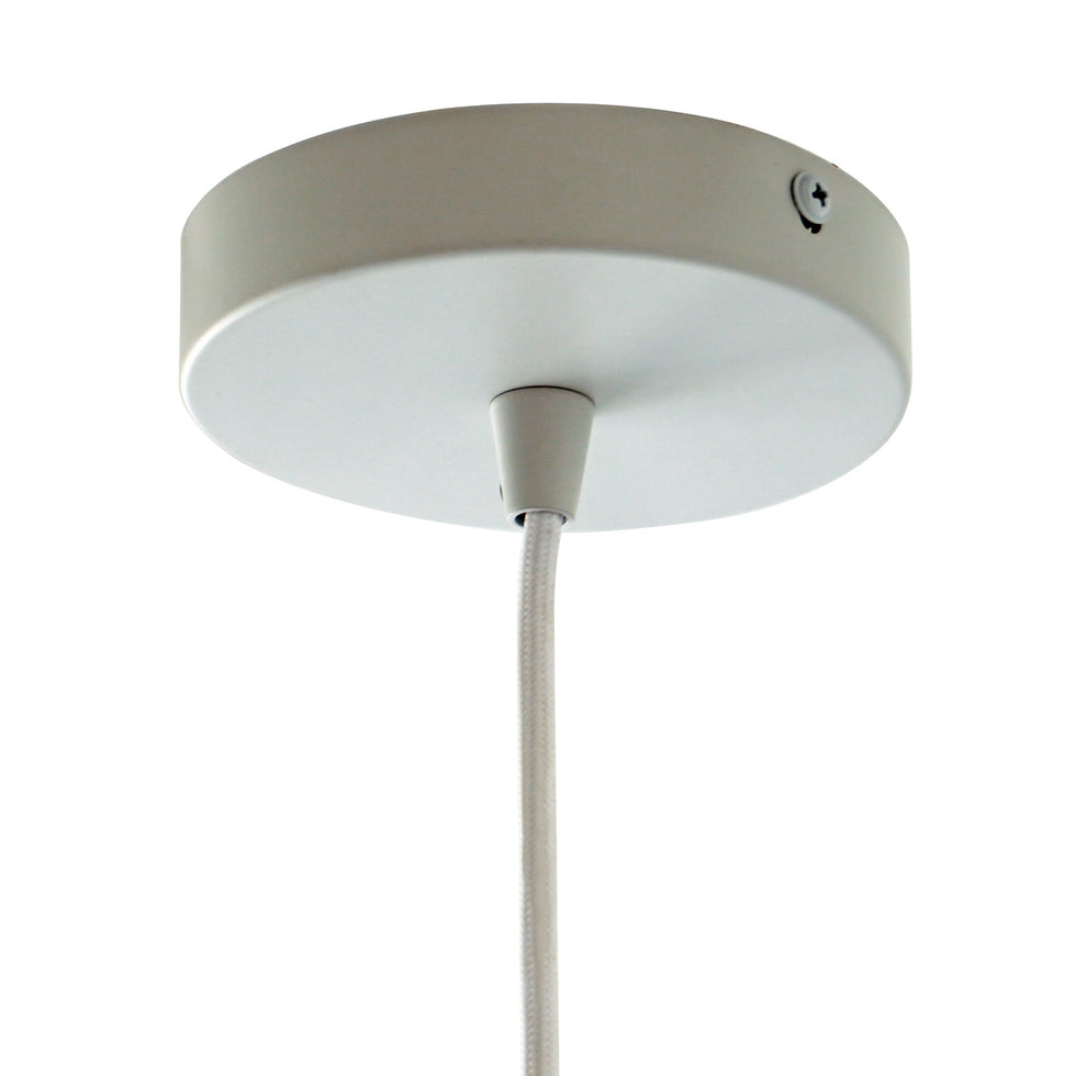 Ashcroft - Dorset Pendant Lamp in White and Natural/Terracotta