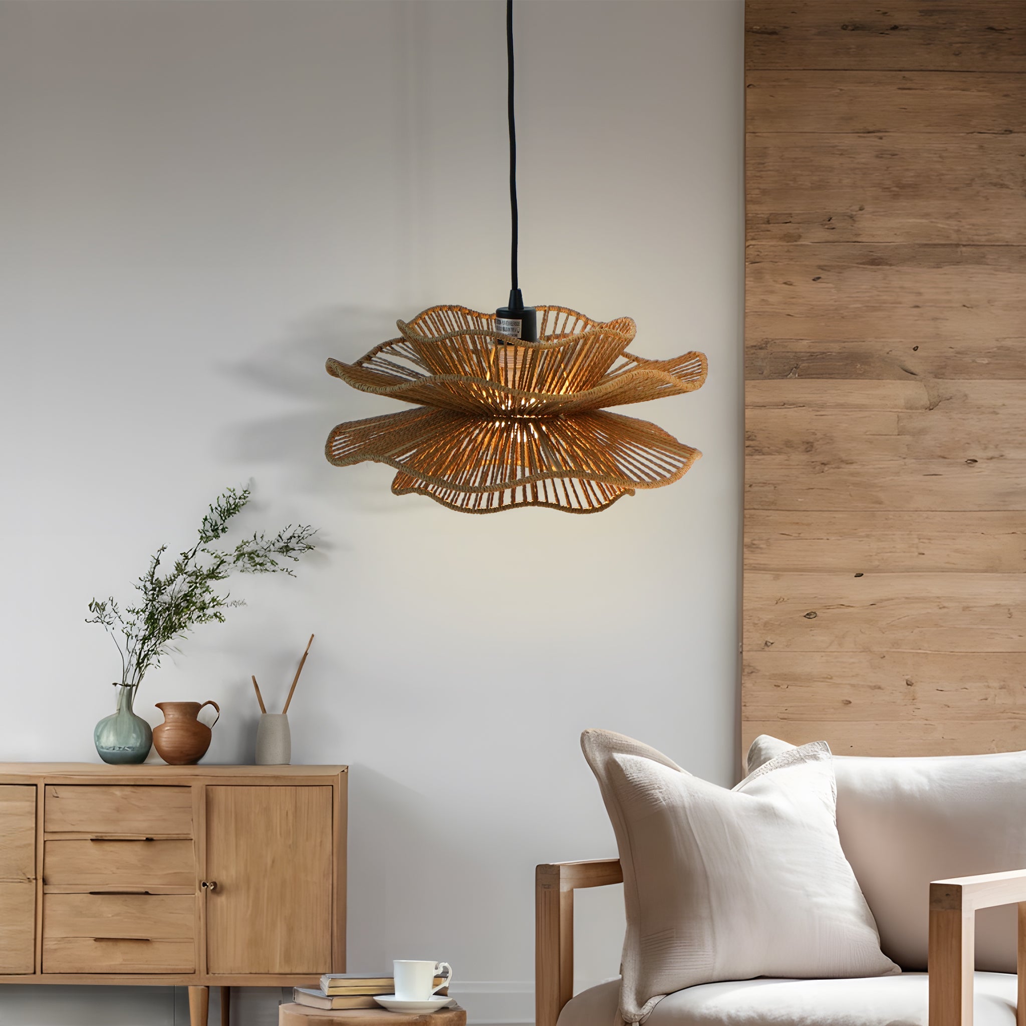Ashcroft - Dunham Pendant Lamp in Black and Natural