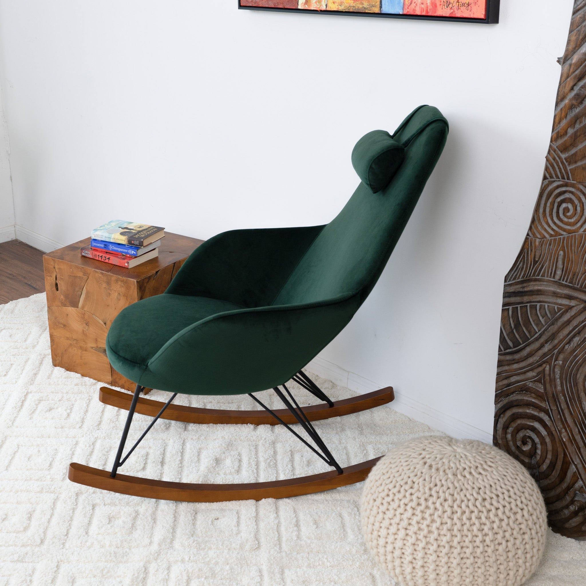 Ashcroft - Chloe Mid-Century Modern Rocker Livingroom And Bedroom Chair