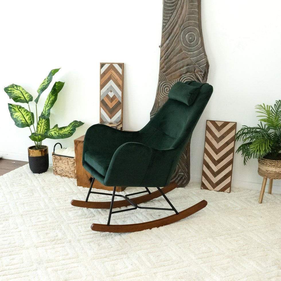 Ashcroft - Chelsea Velvet Rocking Chair