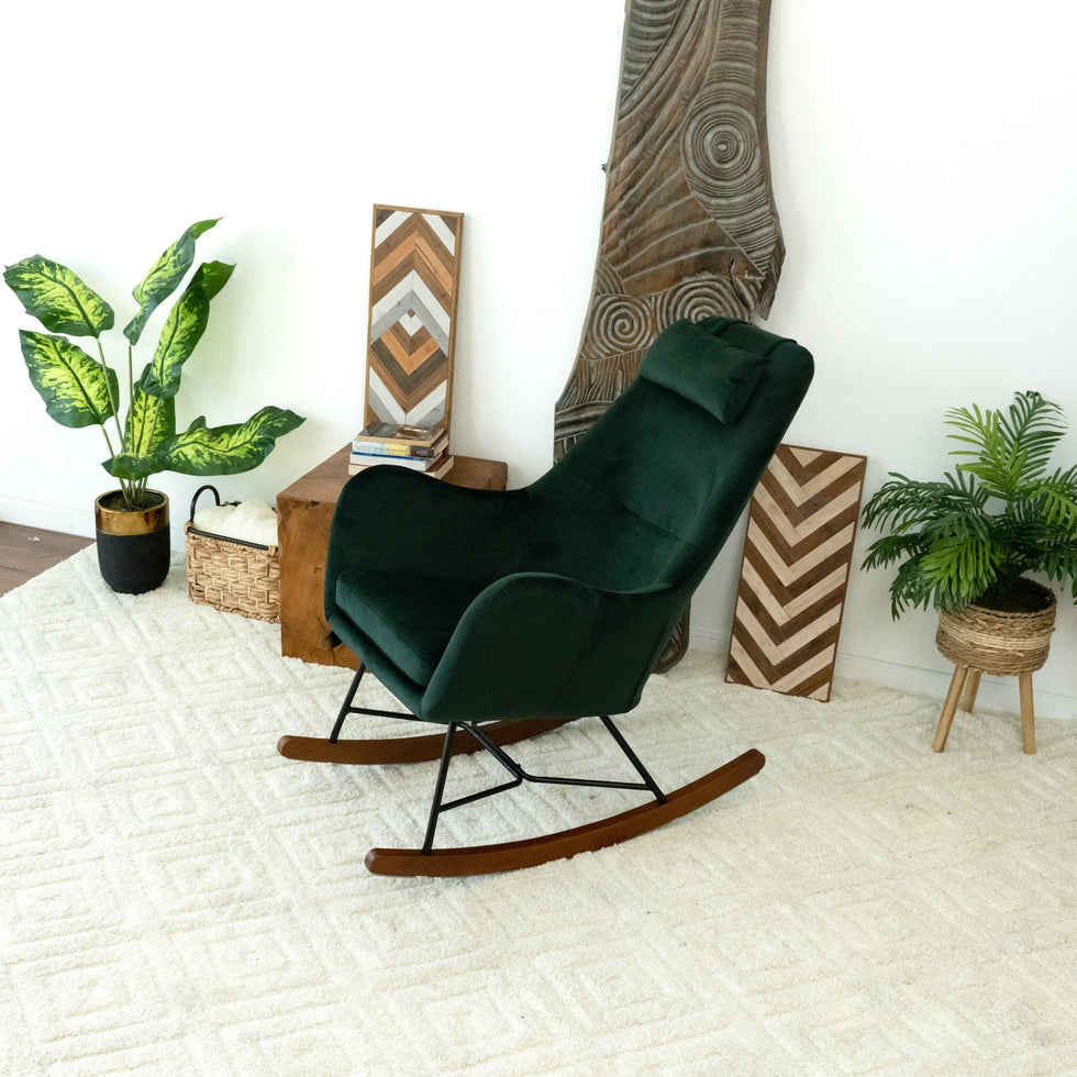 Ashcroft - Chelsea Velvet Rocking Chair