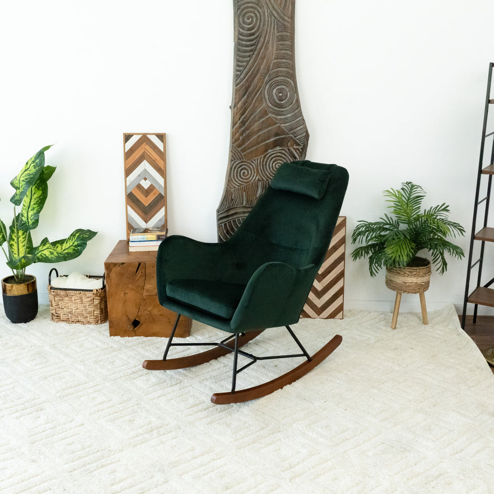 Ashcroft - Chelsea Velvet Rocking Chair