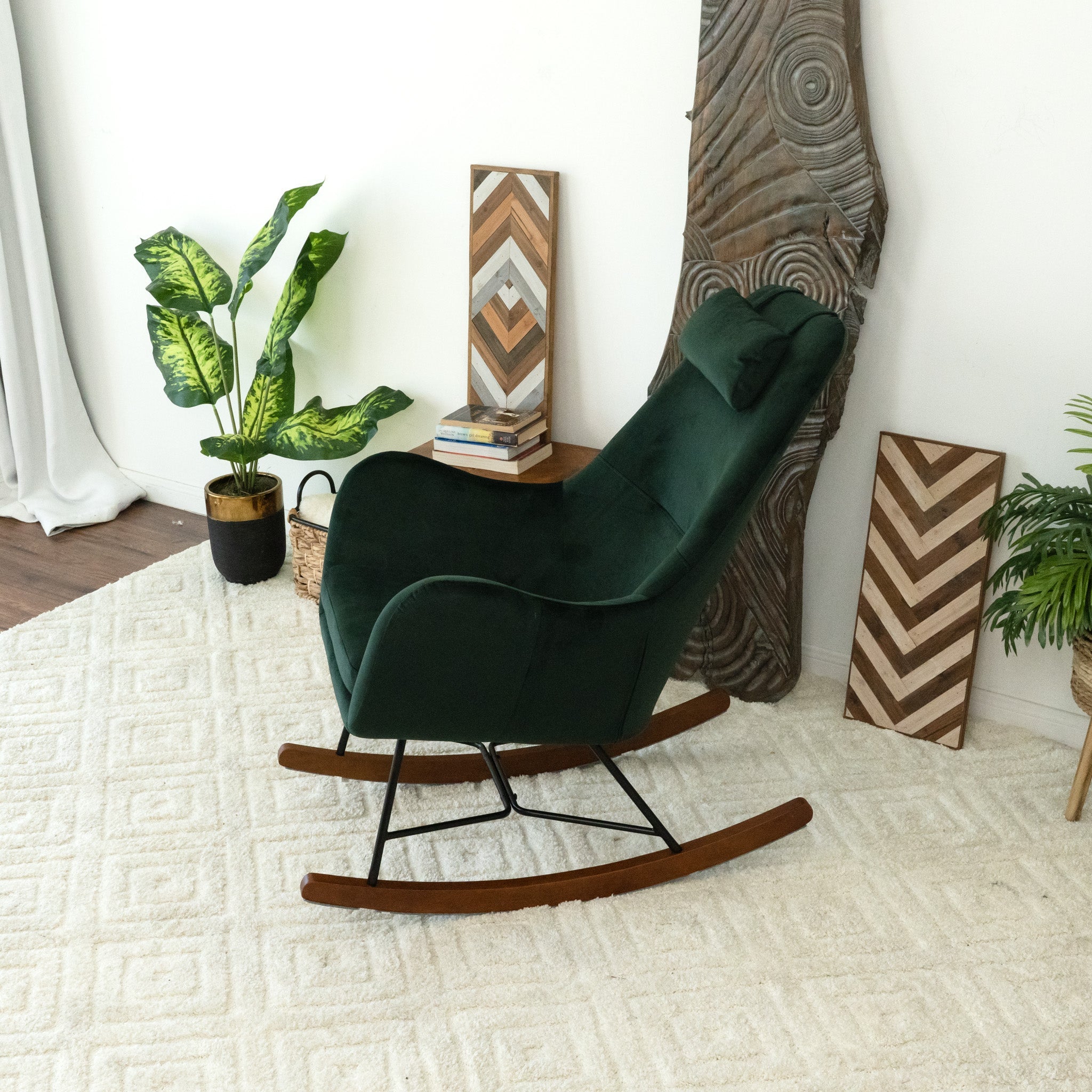 Ashcroft - Chelsea Velvet Rocking Chair