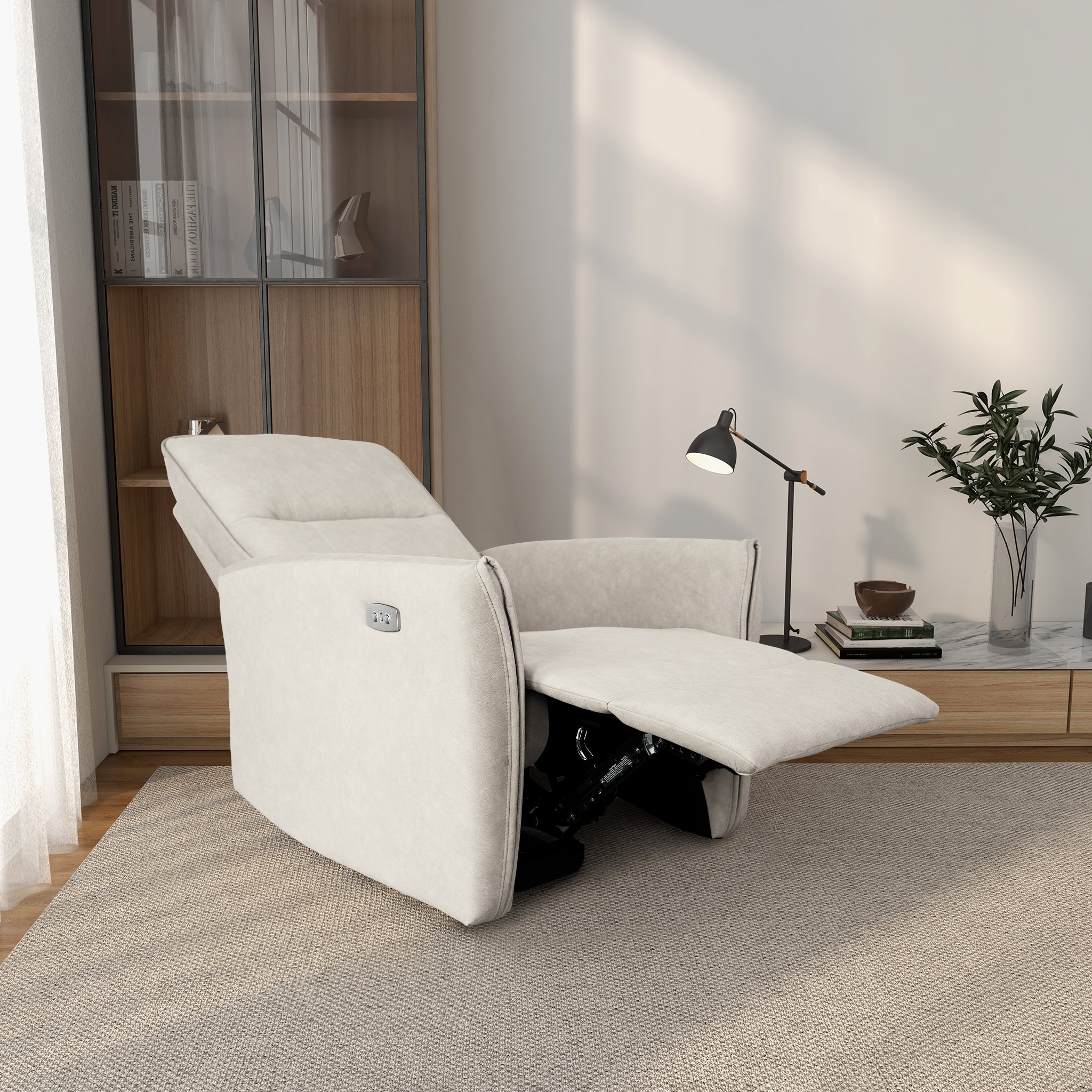 Ashcroft - Asheville Suede Recliner Chair