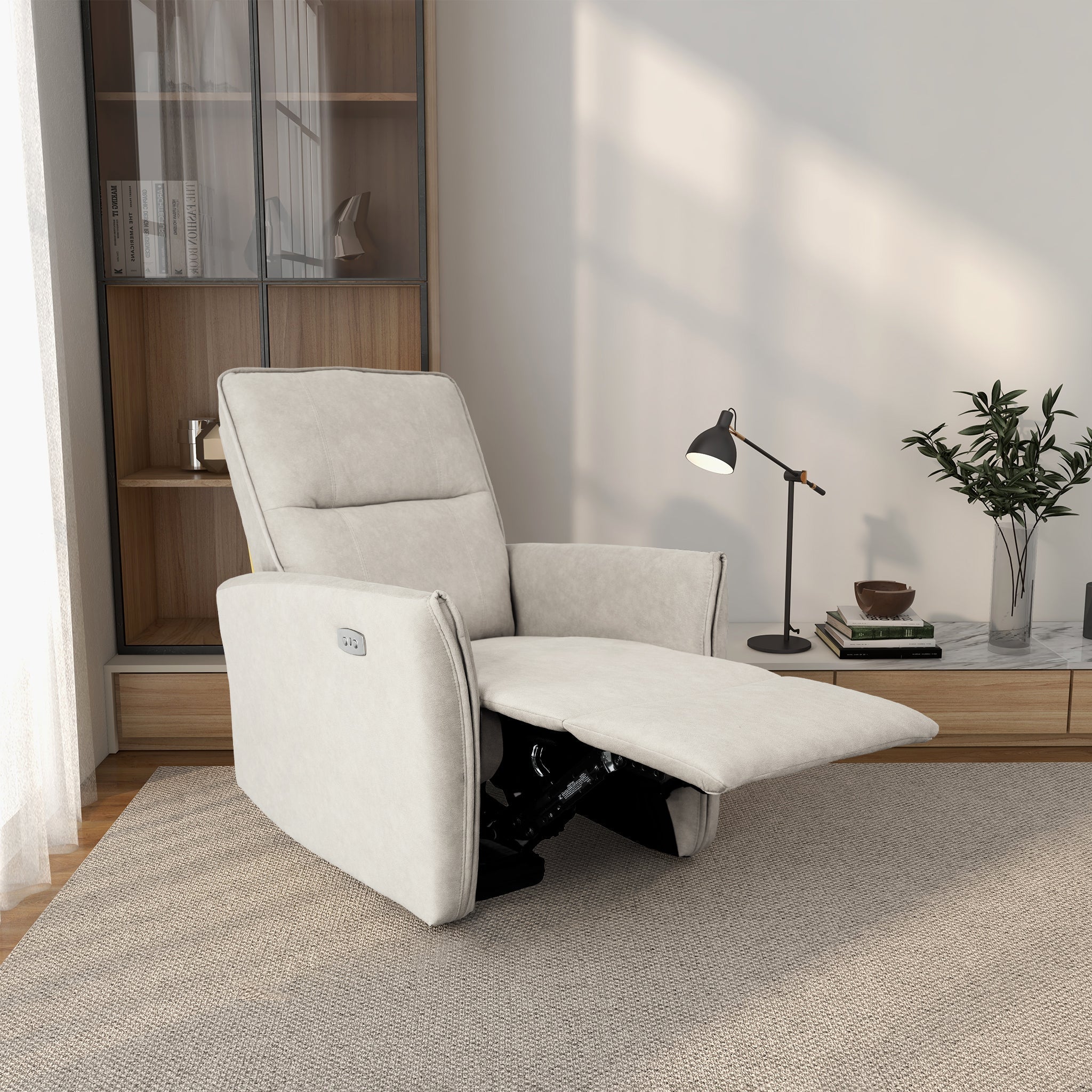 Ashcroft - Asheville Suede Recliner Chair