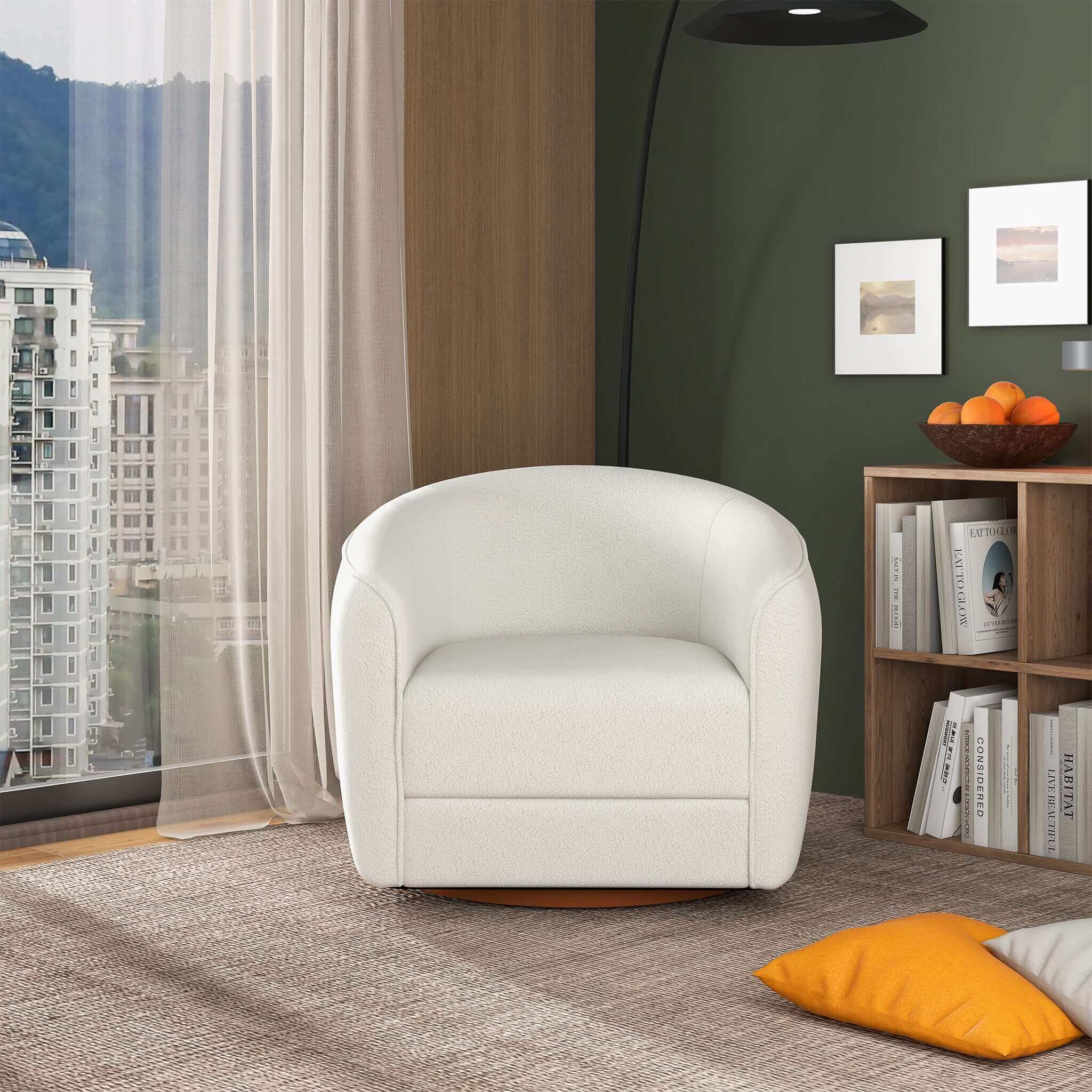 Ashcroft - Elise Mid-Century Modern Swivel Chair