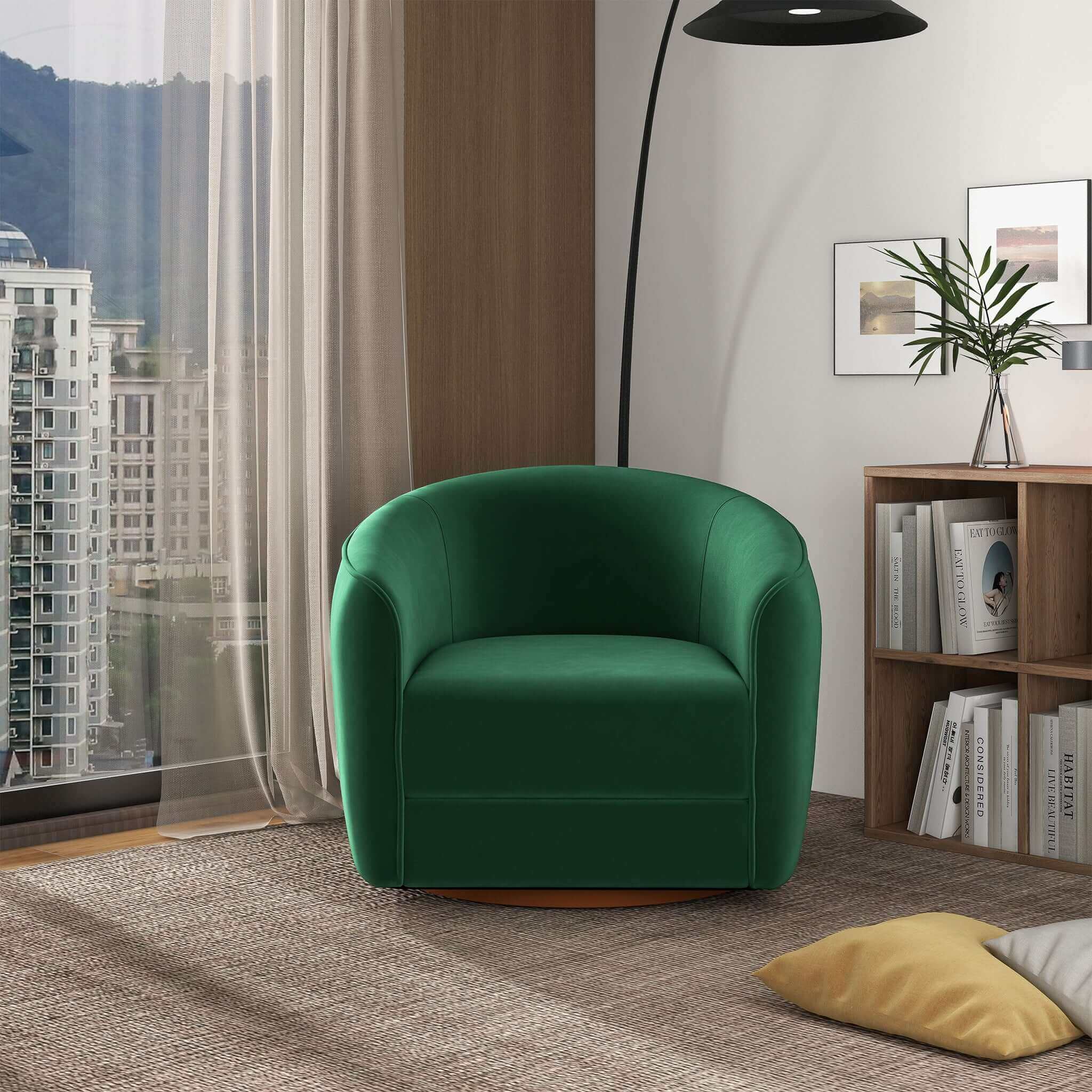 Ashcroft - Elise Mid-Century Modern Swivel Chair