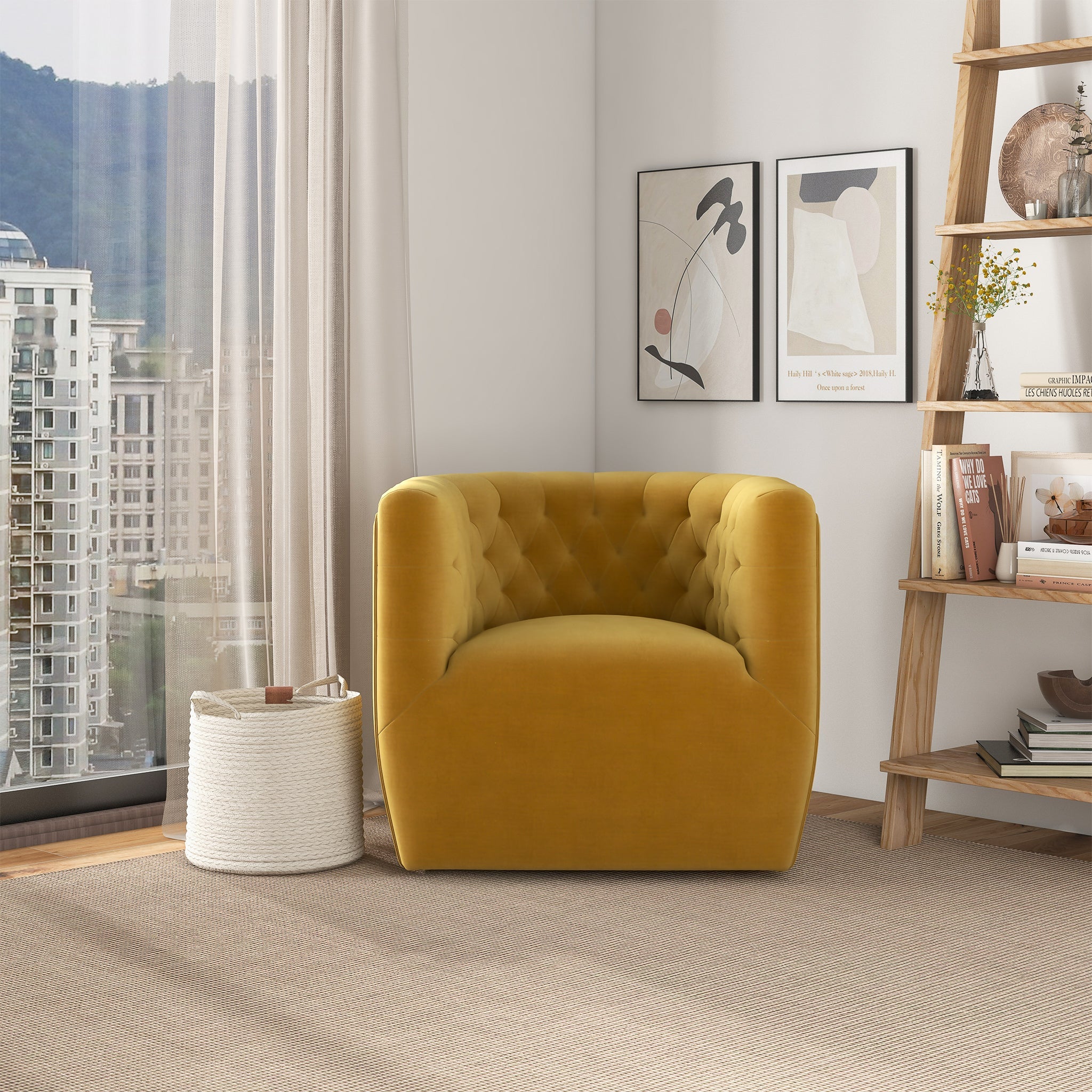 Ashcroft - Delaney Swivel Chair