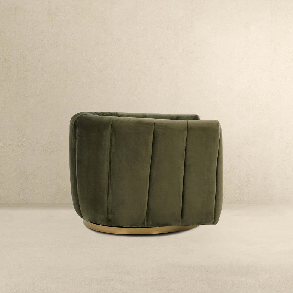 Ashcroft - Cosey Velvet Swivel Chair