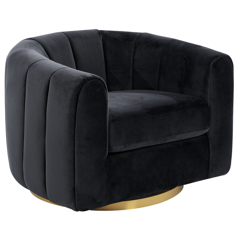 Ashcroft - Cosey Velvet Swivel Chair