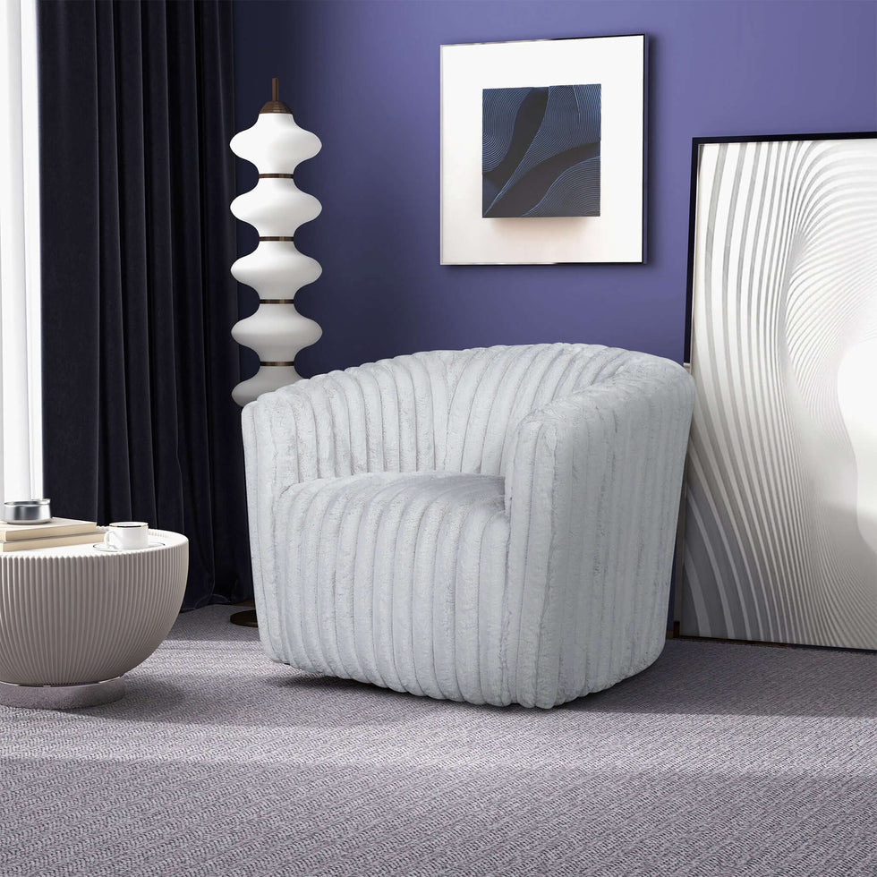 Ashcroft - Mira Velvet Swivel Chair