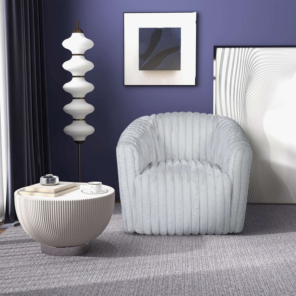 Ashcroft - Mira Velvet Swivel Chair