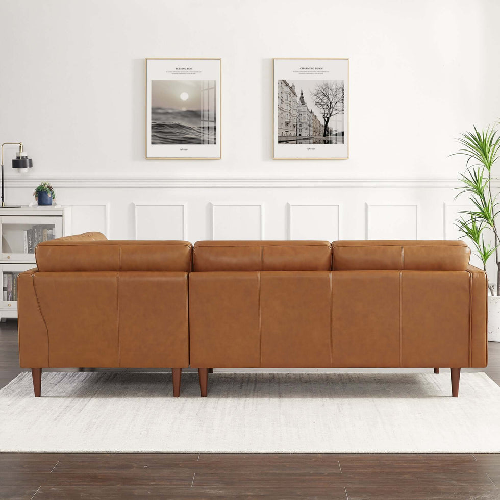 Ashcroft - Lucco Genuine Leather Sectional