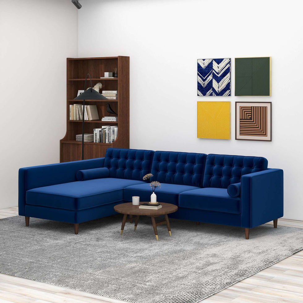 Ashcroft - Christian Velvet Sectional Sofa