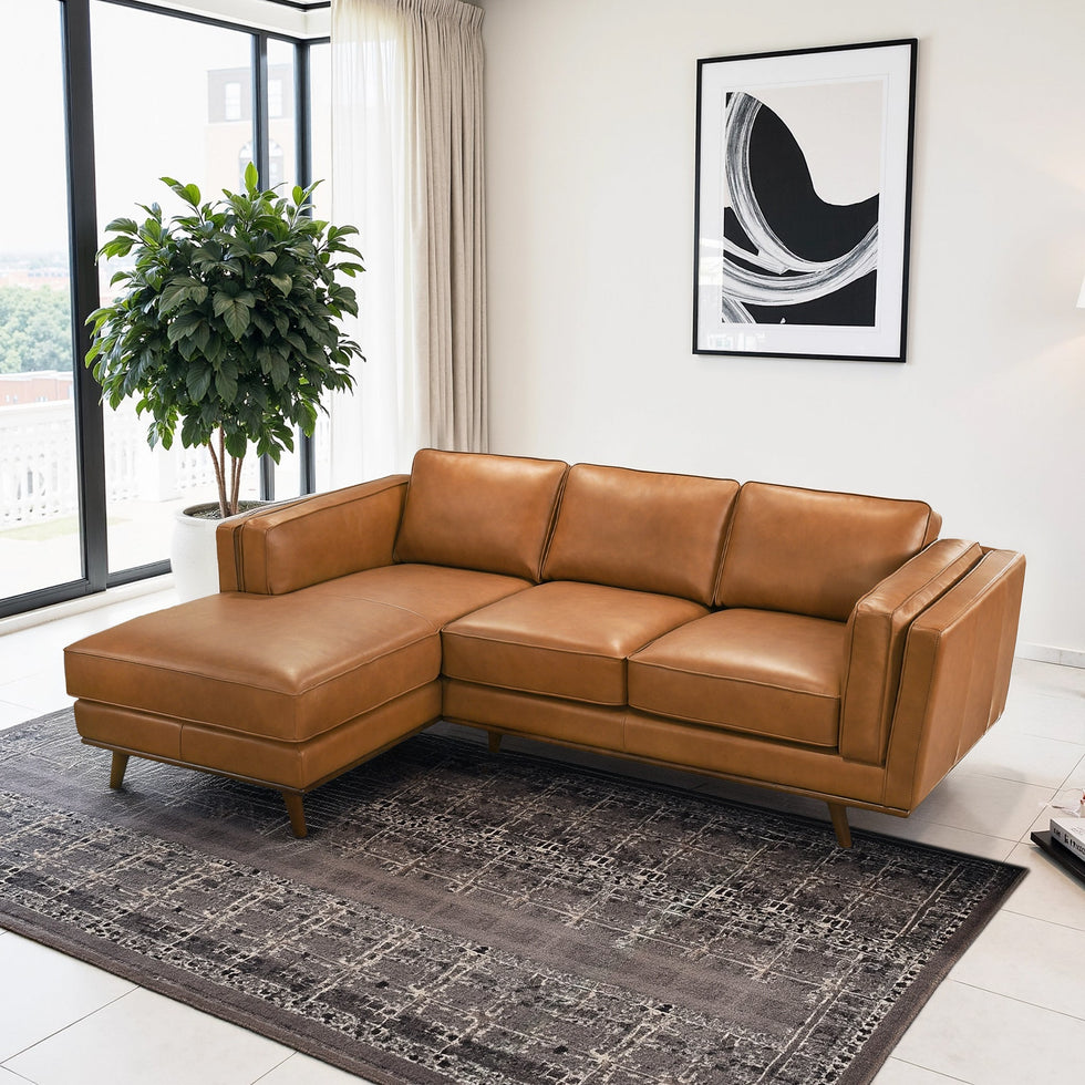 Ashcroft - Chase Genuine Leather Sectional