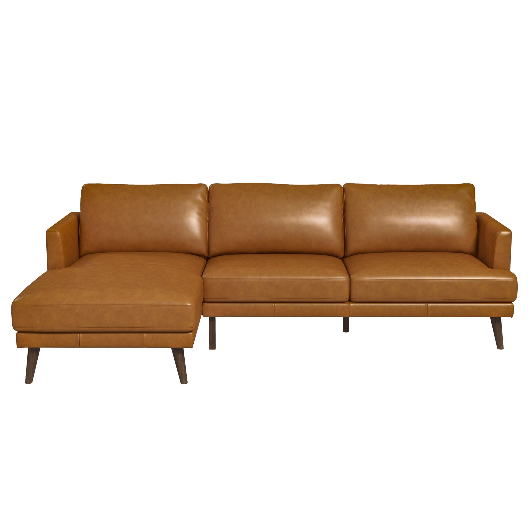 Ashcroft - Lore L-Shaped Genuine Leather Sectional