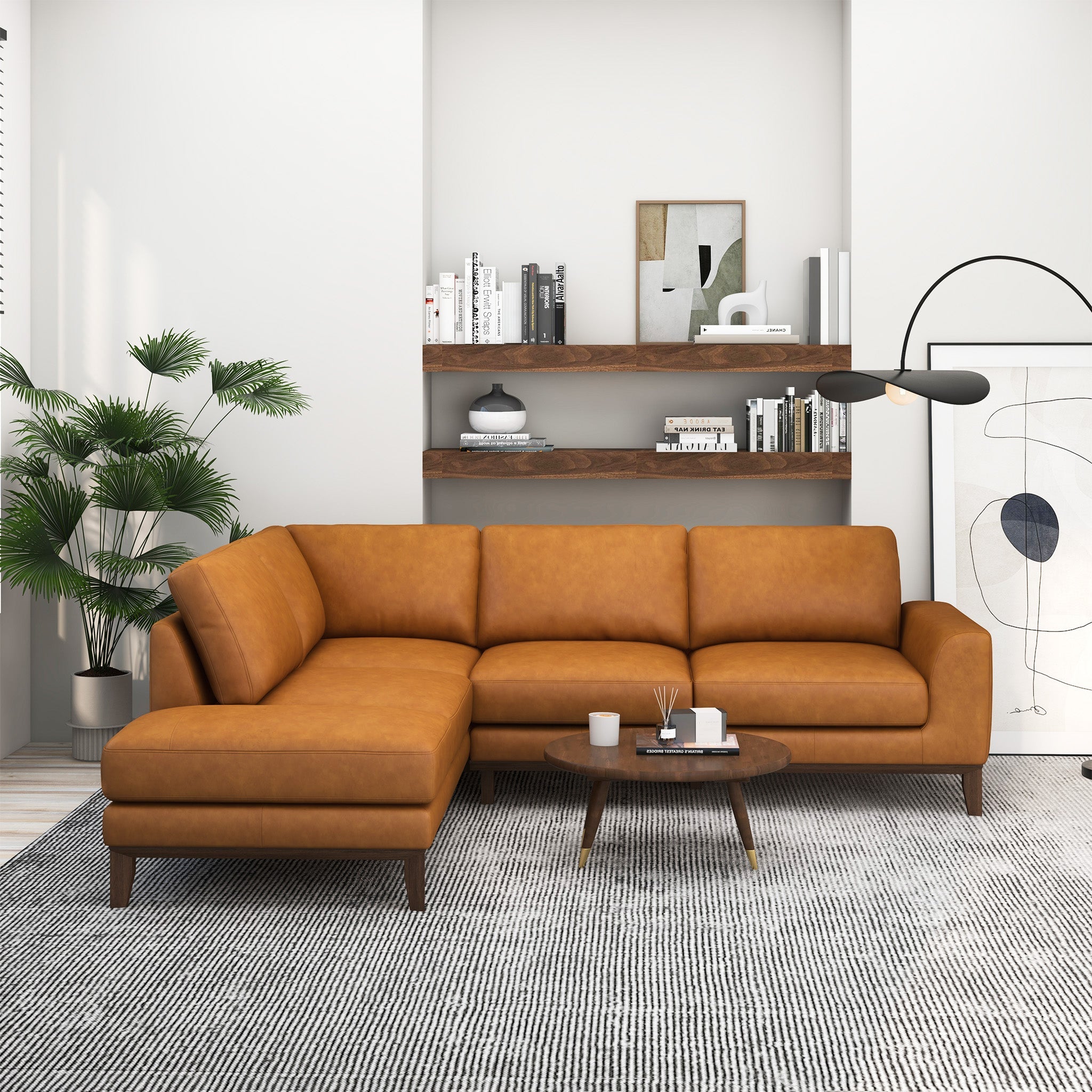 Ashcroft - London Leather Sectional Sofa