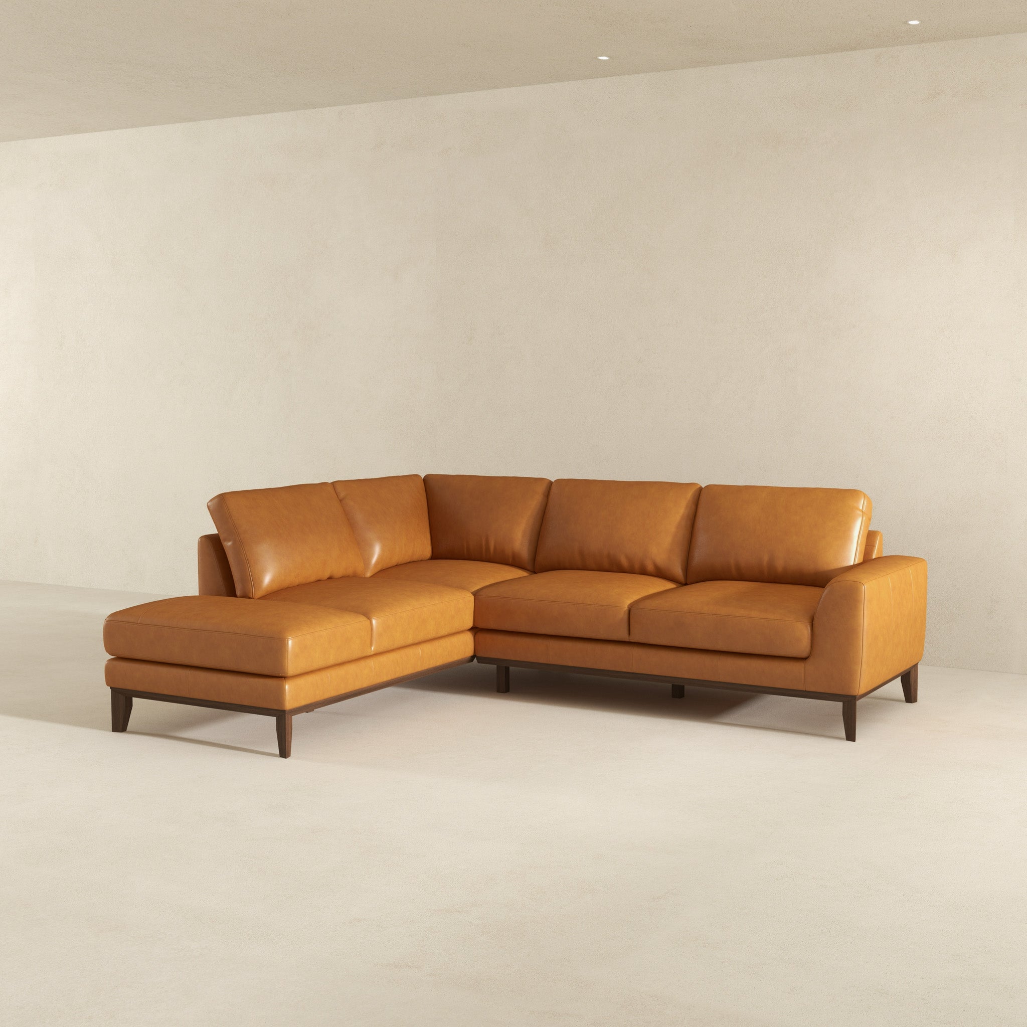 Ashcroft - London Leather Sectional Sofa