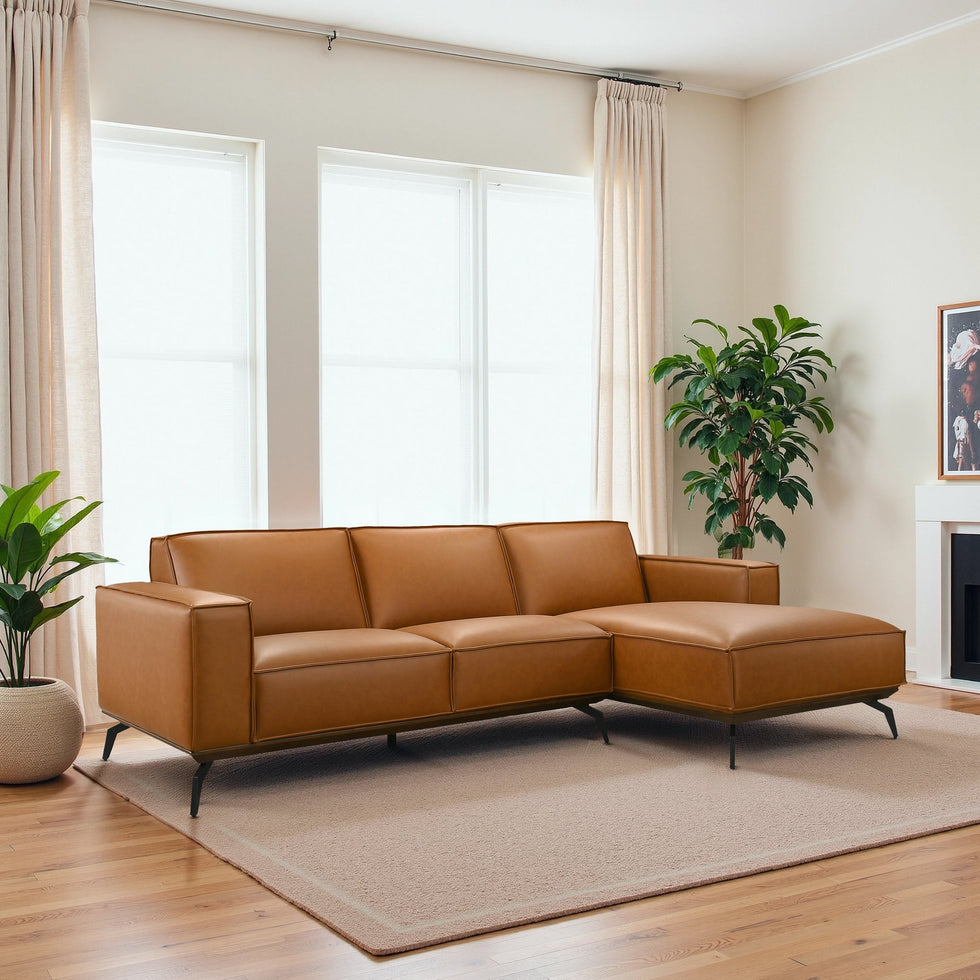 Ashcroft - Brenham Easy Clean Modern Right Sectional Sofa & Chaise