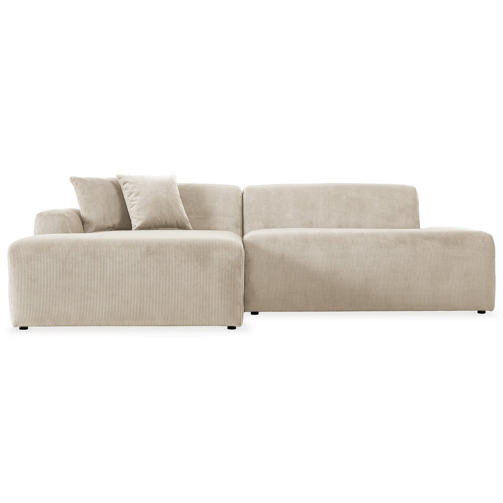 Ashcroft - Mar Left Facing Sectional Velvet Sofa