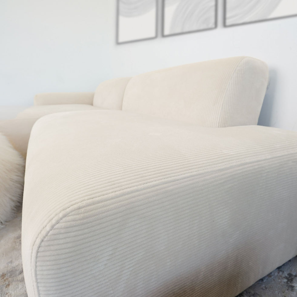 Ashcroft - Mar Left Facing Sectional Velvet Sofa