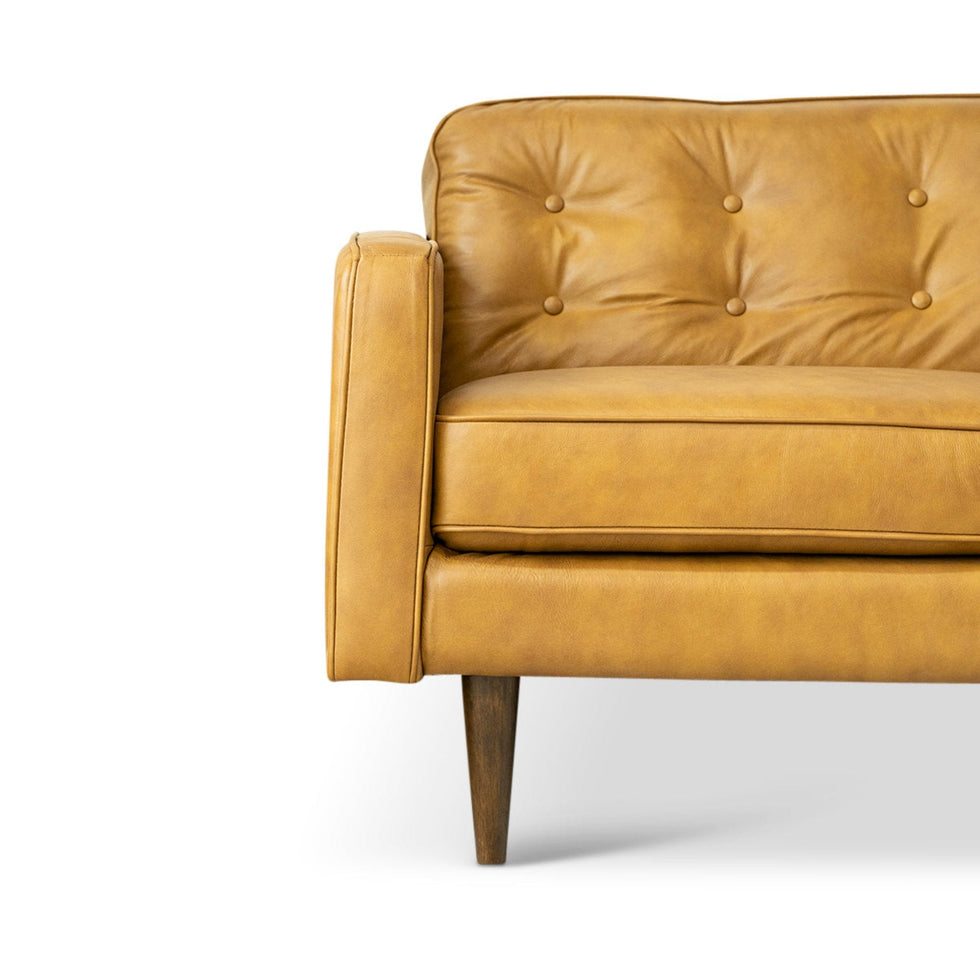 Ashcroft - Braxton Tan Leather Sofa