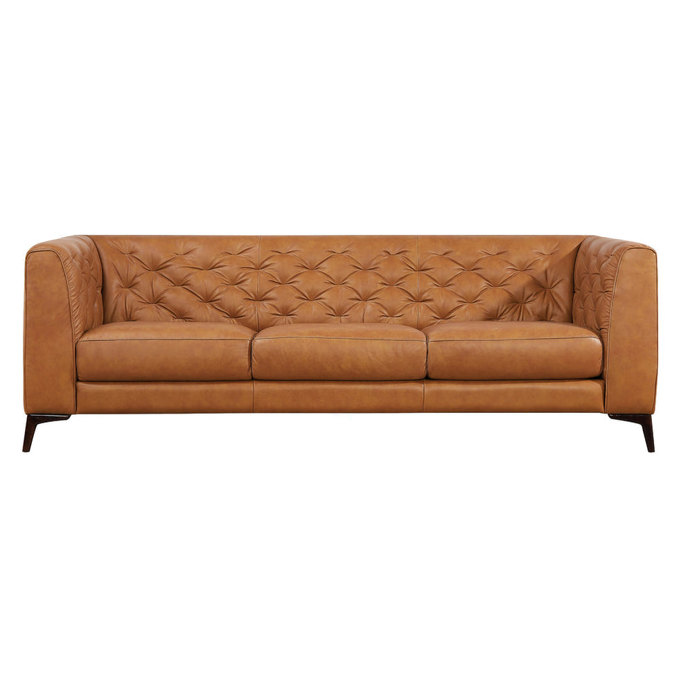 Ashcroft - Fargo Leather Sofa in Tan
