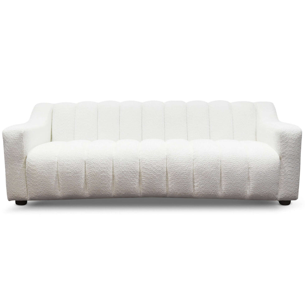 Ashcroft - Marcus Luxury Tight Back Boucle Couch in Cream
