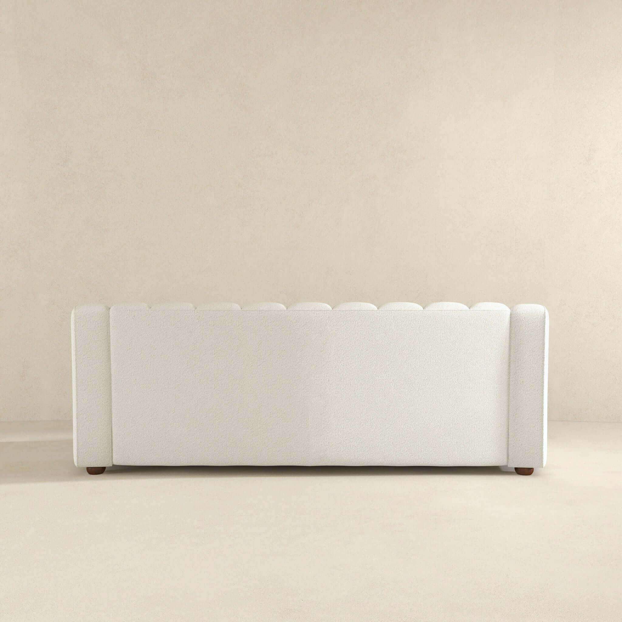 Ashcroft - Marcus Luxury Tight Back Boucle Couch in Cream