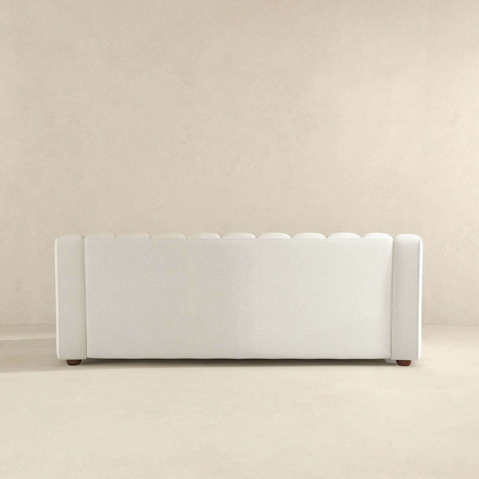 Ashcroft - Marcus Luxury Tight Back Boucle Couch in Cream