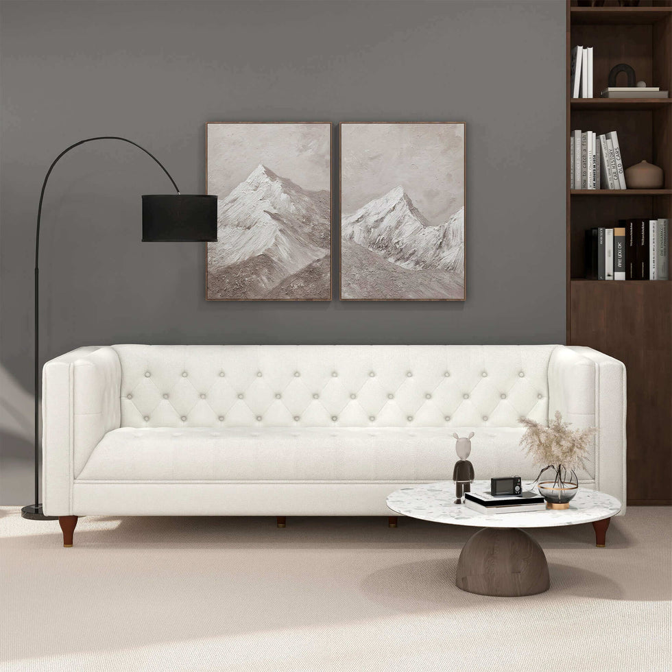 Ashcroft - Evelyn Mid-Century Modern Luxury Chesterfield Sofa