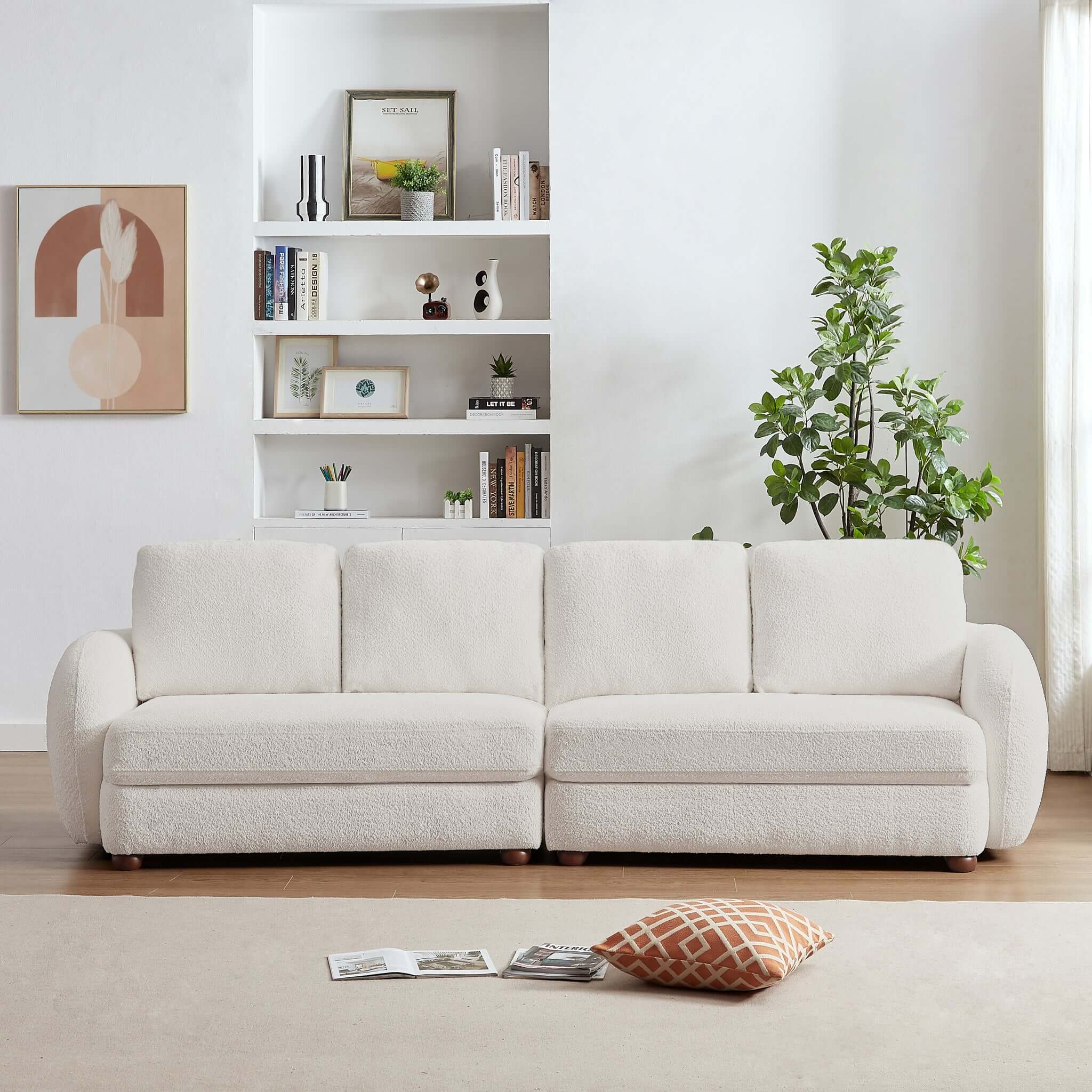 Ashcroft - Paton 114.5" Boucle Fabric Sofa