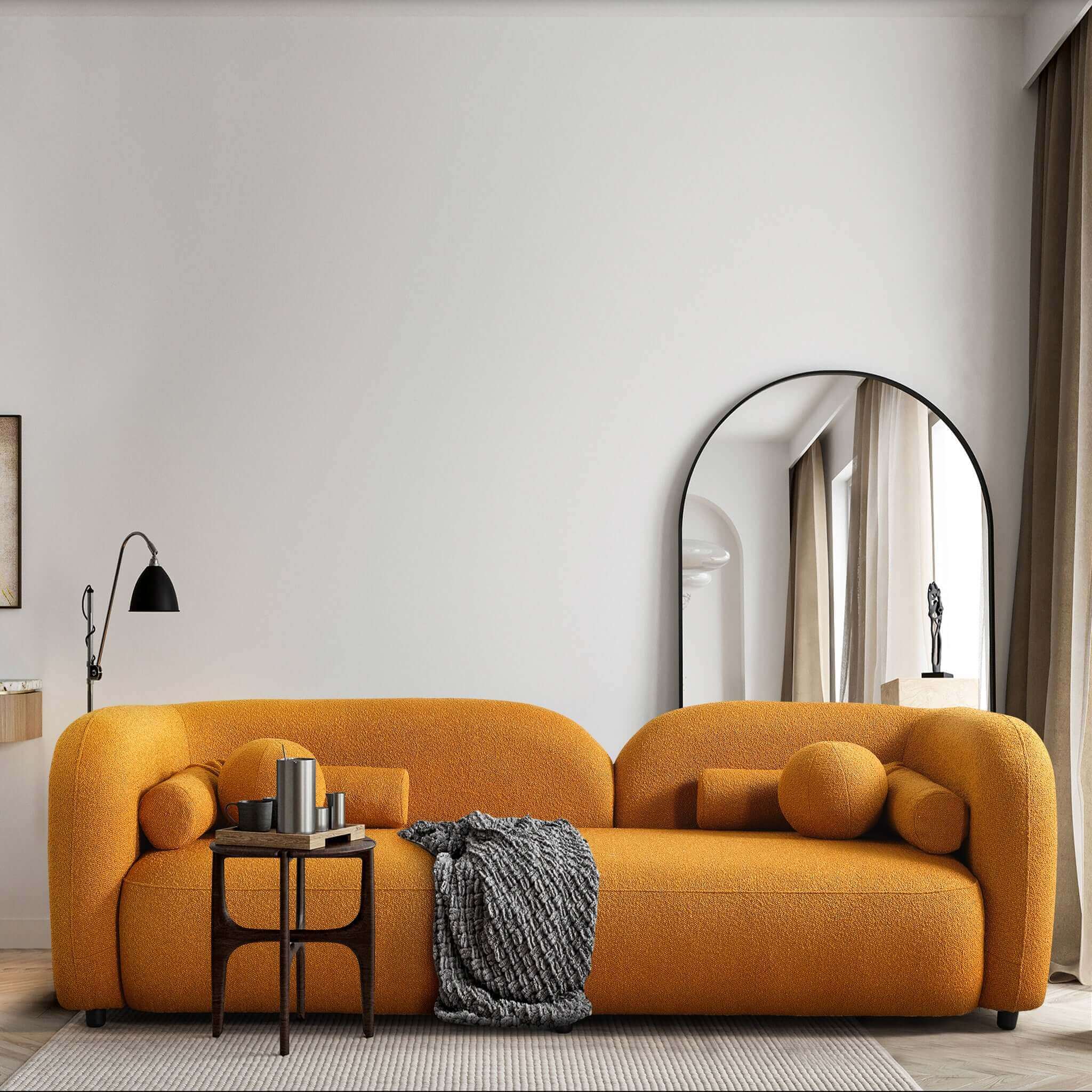 Ashcroft - Donna Japandi Style Boucle Sofa