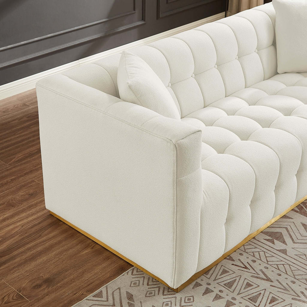 Ashcroft - Eleanor Boucle Sofa in Beige