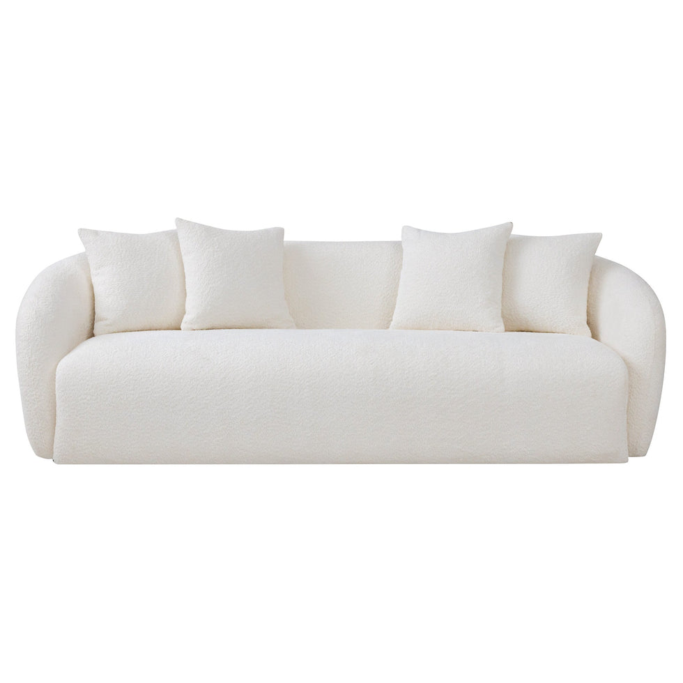 Ashcroft - Linden Ivory Boucle Sofa