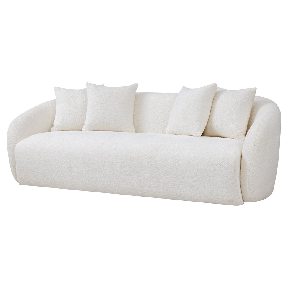 Ashcroft - Linden Ivory Boucle Sofa