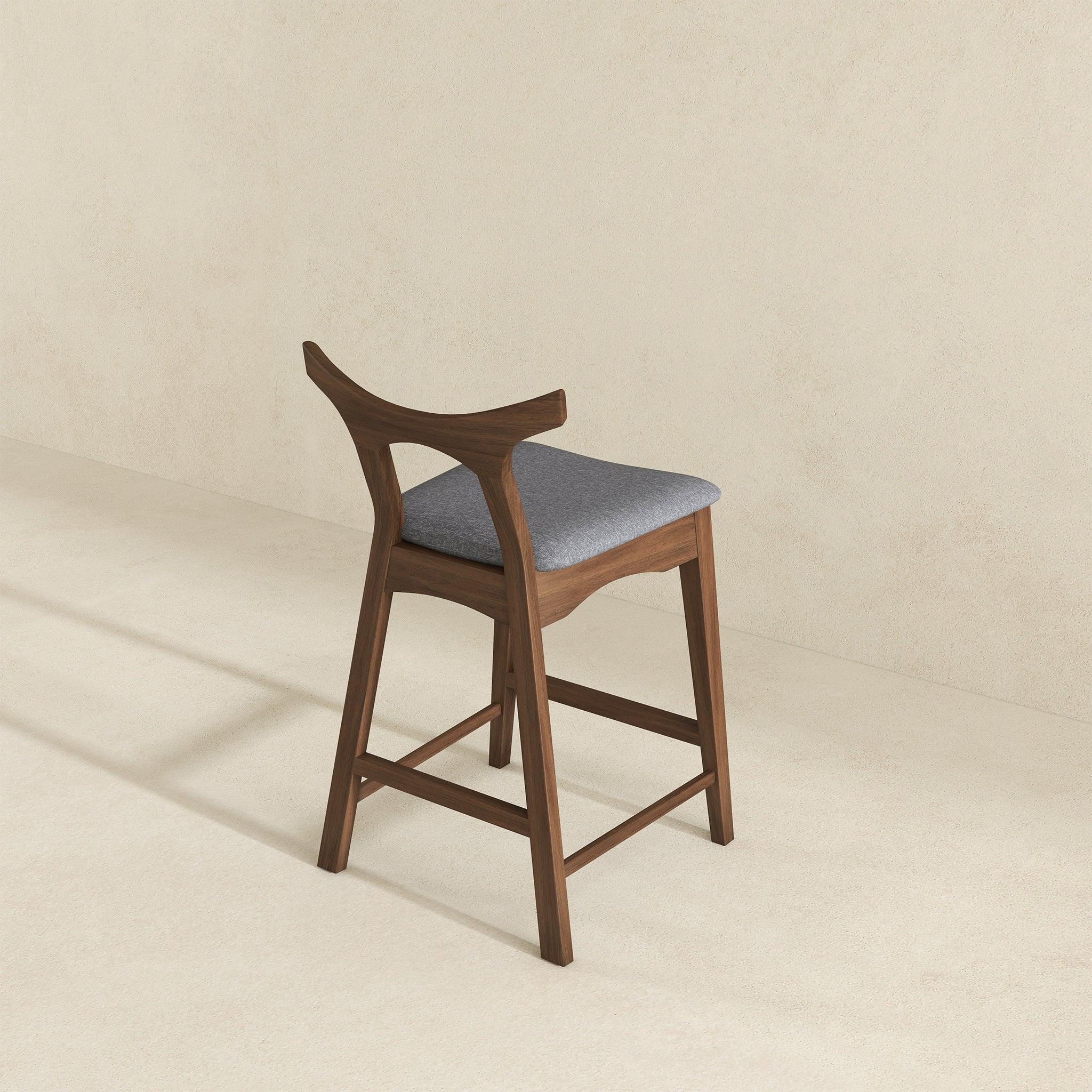 Ashcroft - Hester Solid Wood Upholstered Square Bar Chair (Set Of 2)